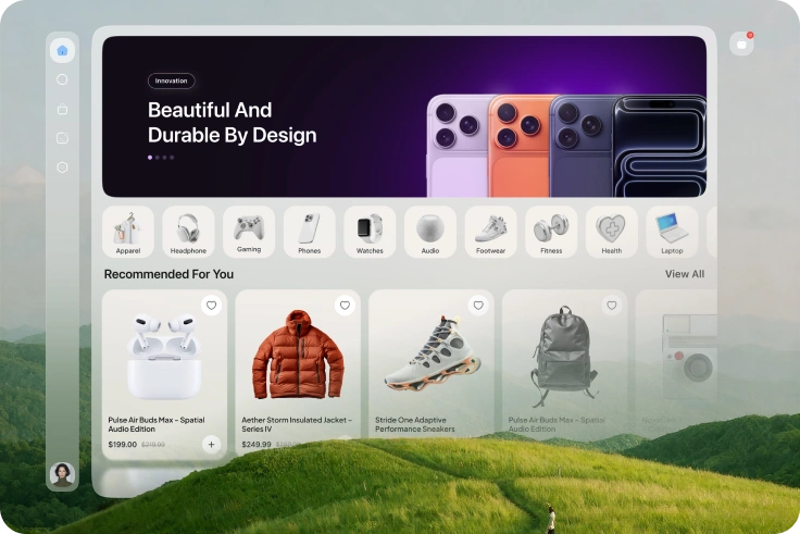 Spatial E-Commerce App Design for Monoq